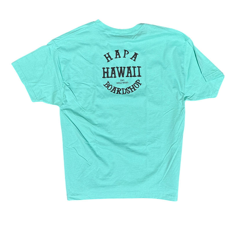 Hapa tee plain Jane black on mint back