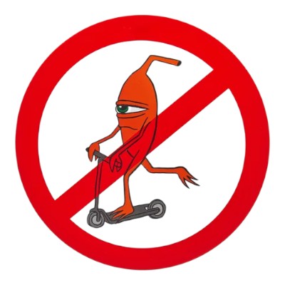 No Scooter Sticker