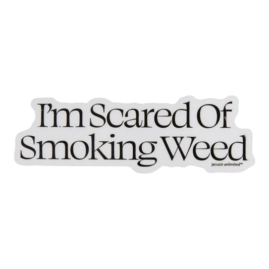 Scared Weed Sticker