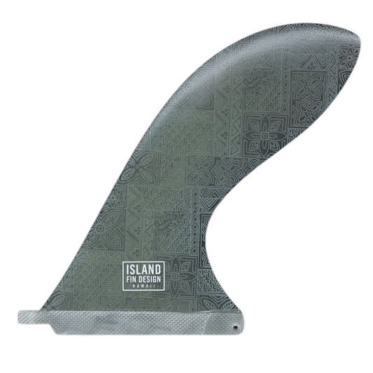 9.5" Pau Hana longboard fin black tapa