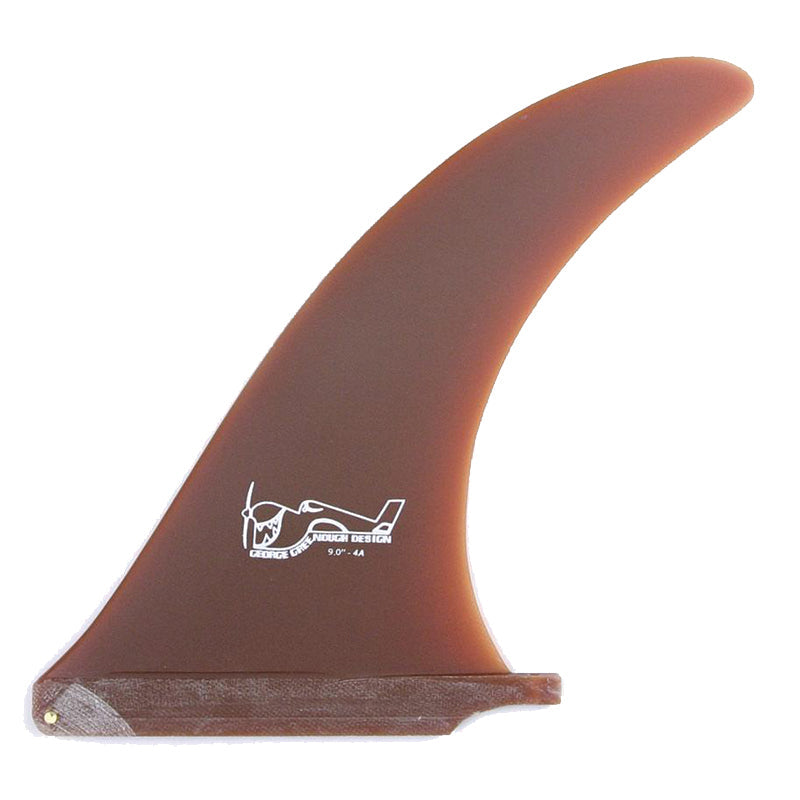 George greenough surfboard single fin 4A kelp brown